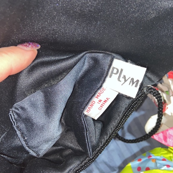 EUC Hand Beaded Clutch Purse Evening Bag Cocktail Black & red - Picture 11 of 12